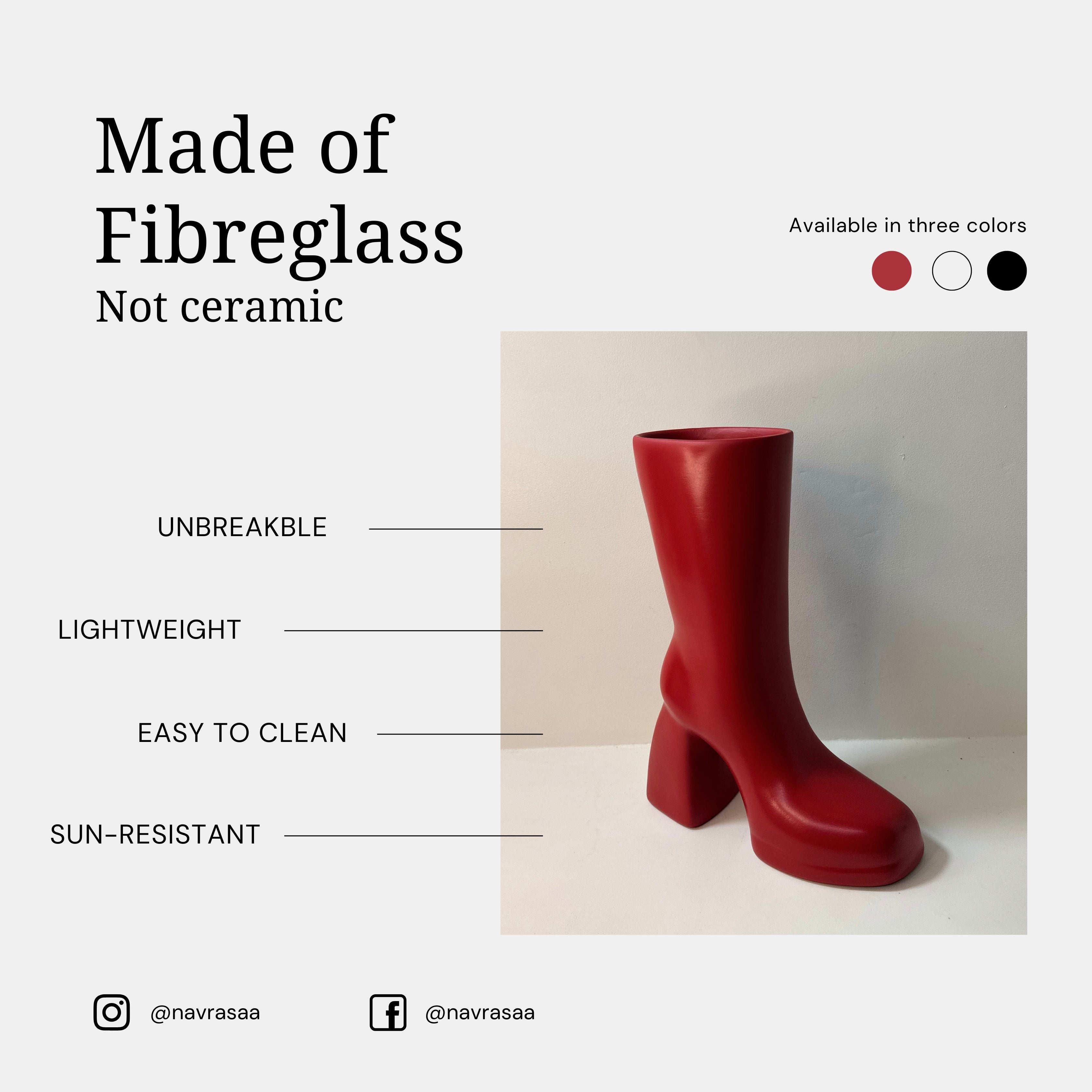 Bloom Boot Vase – Red