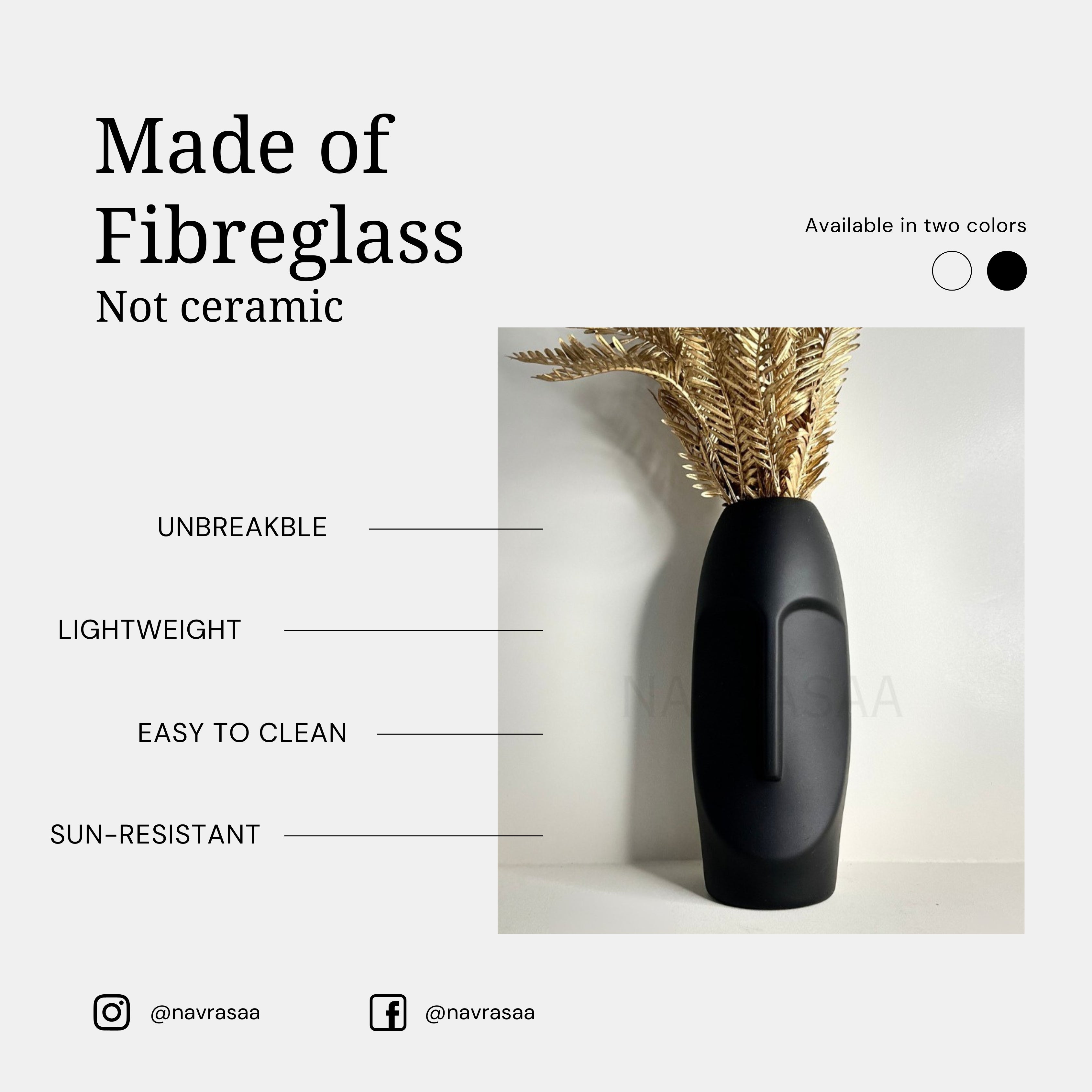 Visage Vase – Black