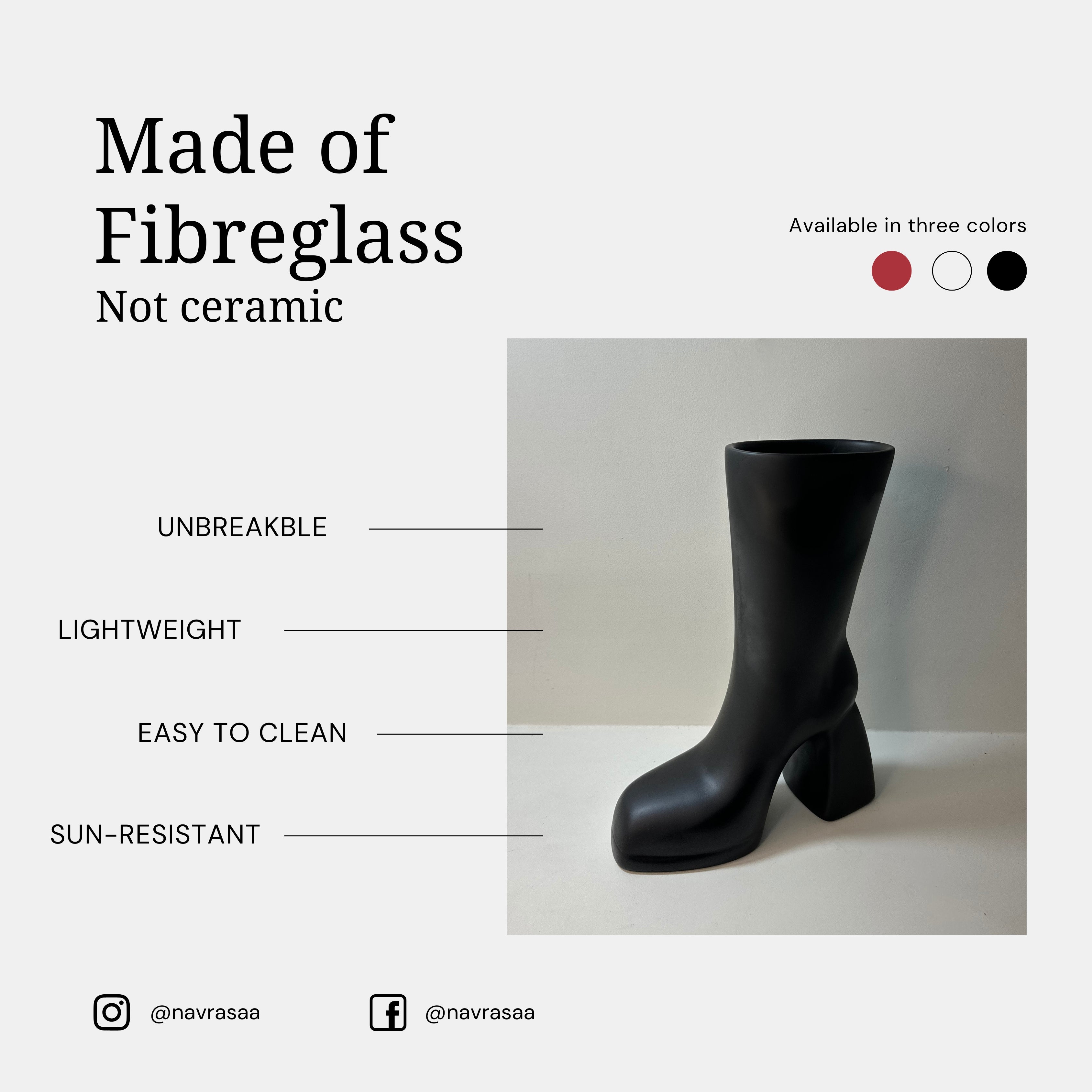 Bloom Boot Vase – Black