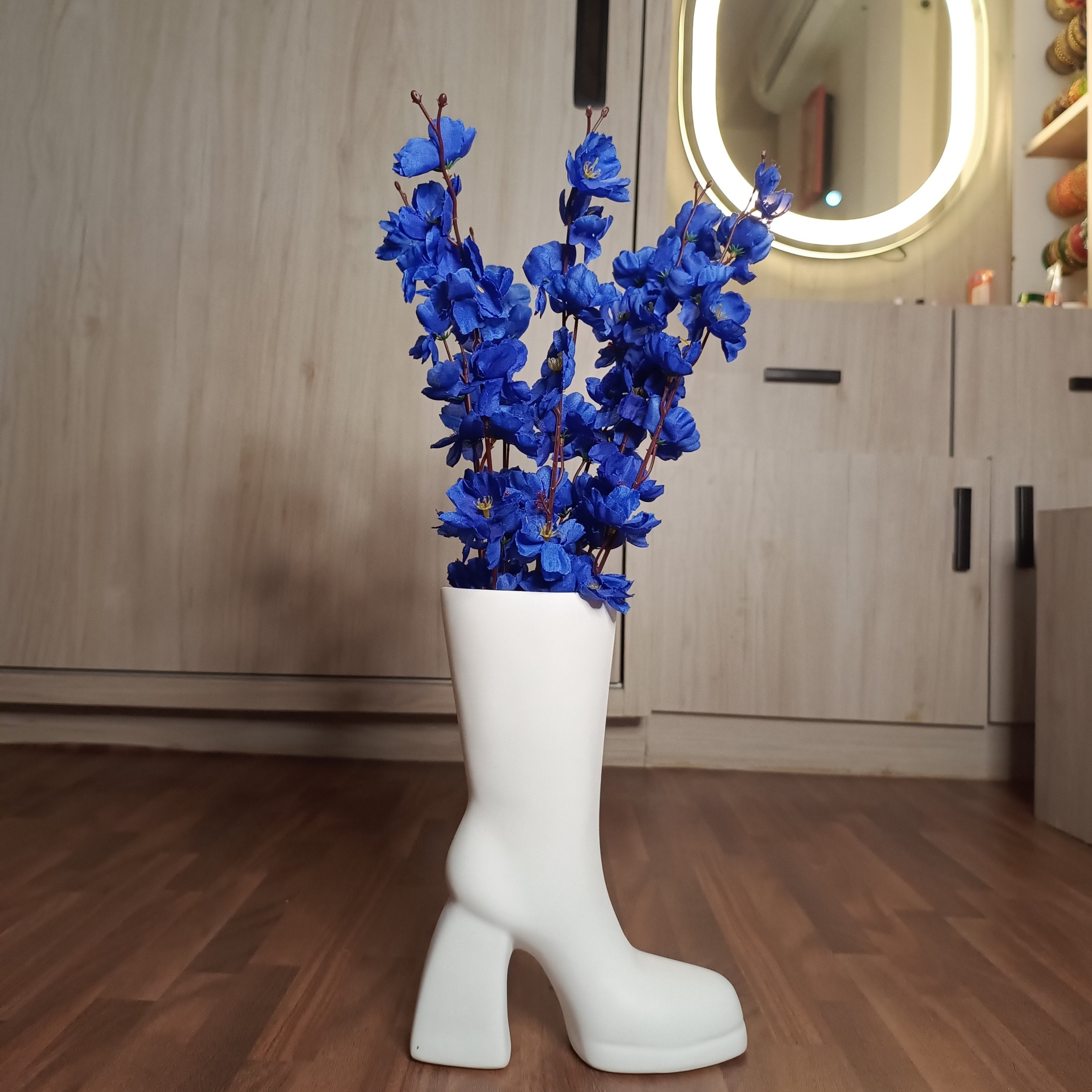 Bloom Boot Vase – White