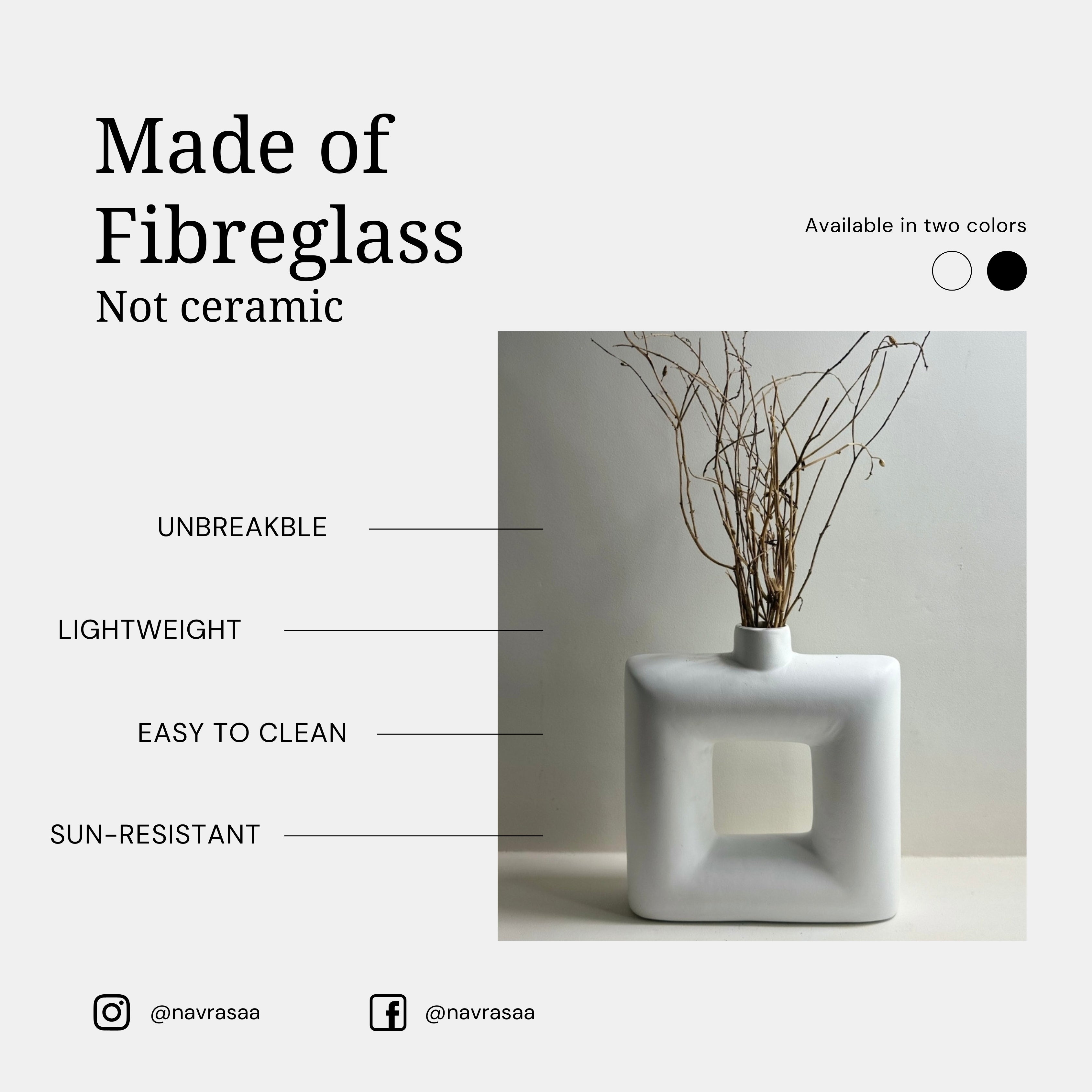 Square Vase – White