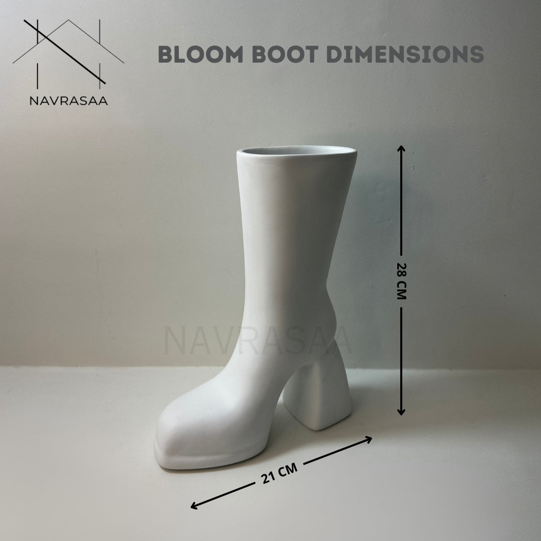 Bloom Boot Vase – White