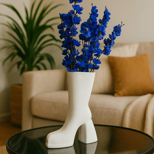Bloom Boot Vase – White