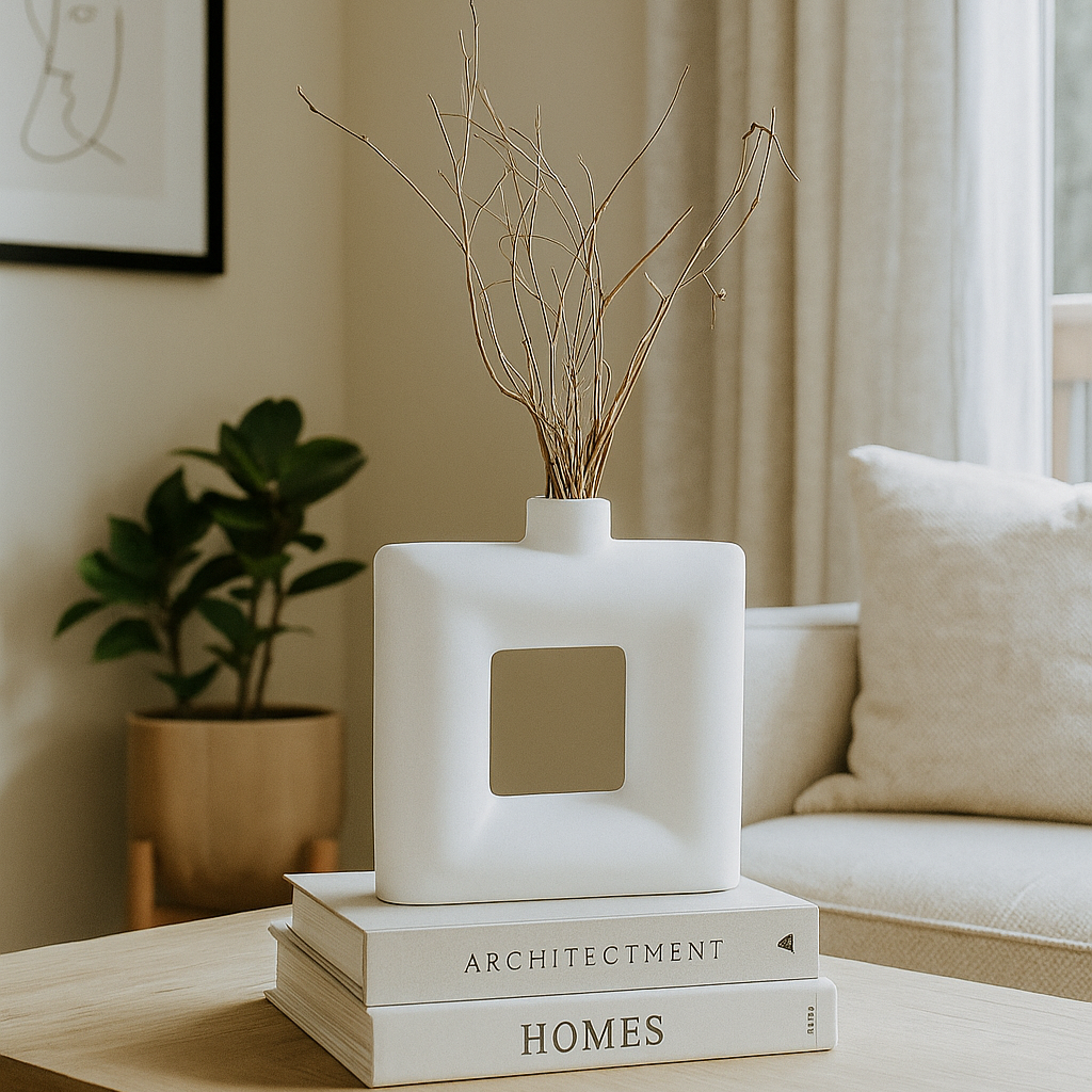 Square Vase – White