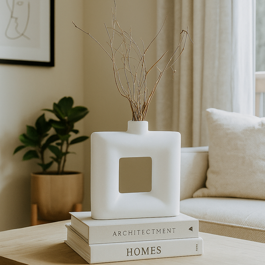 Square Vase – White