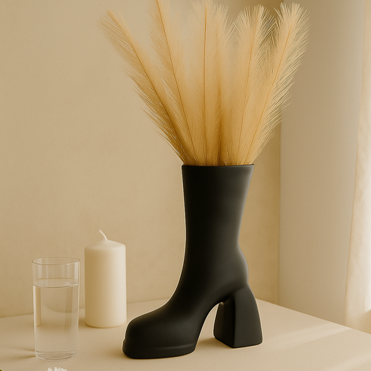 Bloom Boot Vase – Black