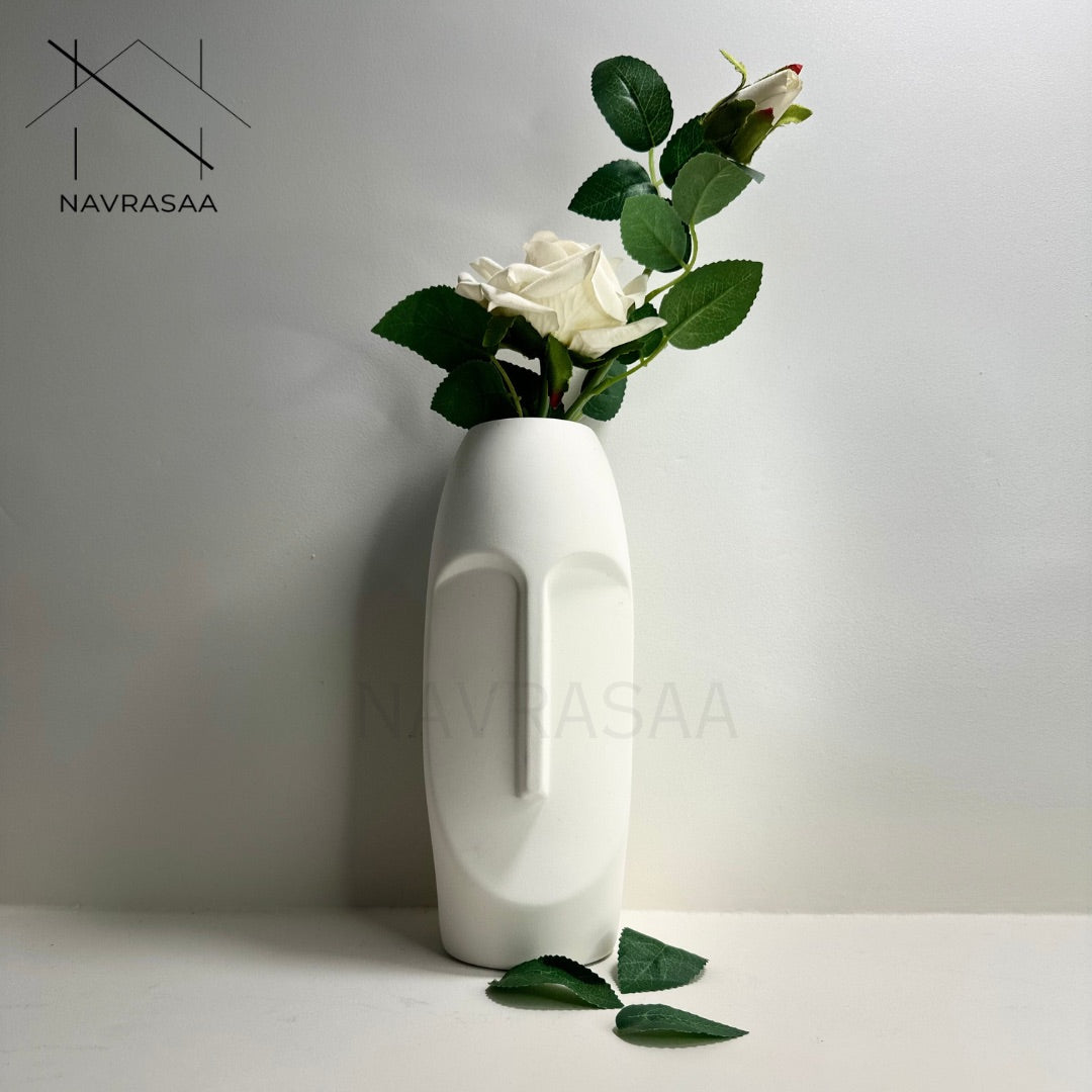 Visage Vase – White