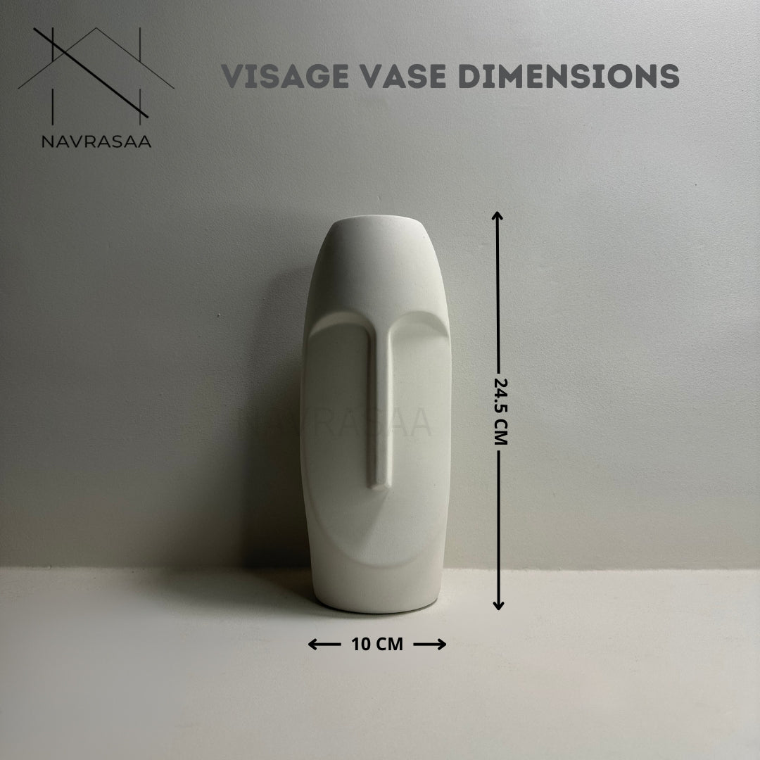 Visage Vase – White